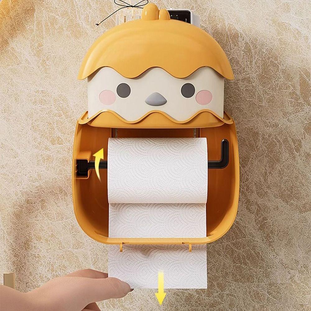 Cartoon Wall Mounted Tissue Holder Waterproof Bathroom Sundries Storage Box  Kitchen Supplies