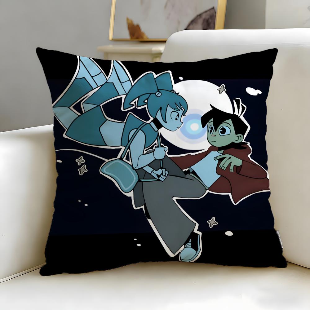 cartoon My Life as a Teenage Robot Cushion Cover Soft & Easy-Wash Pillow Case – Versatile for Couch, Bed, Travel and Office