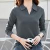 Navava Women Solid Daily Collar Long Sleeve T shirT nT3205