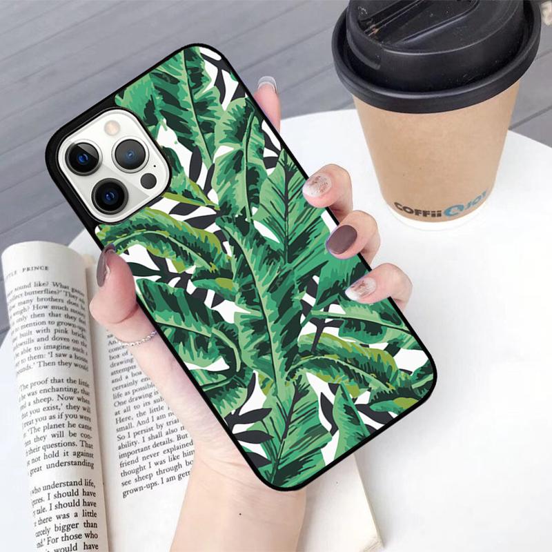 Banana Leaf Phone Case For iPhone 17 Air 13 12 14 15 16 Cover For Apple Pro Max 6S Plus Coque