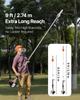 Gas Pole Saw, 25CC 2 Stroke Gas Powered Pole Saws with 20.3 cm Cutting Bar, Cordless Tree Trimmer with 650ml Fuel Tank, 2 to 2.74 m Extendable,