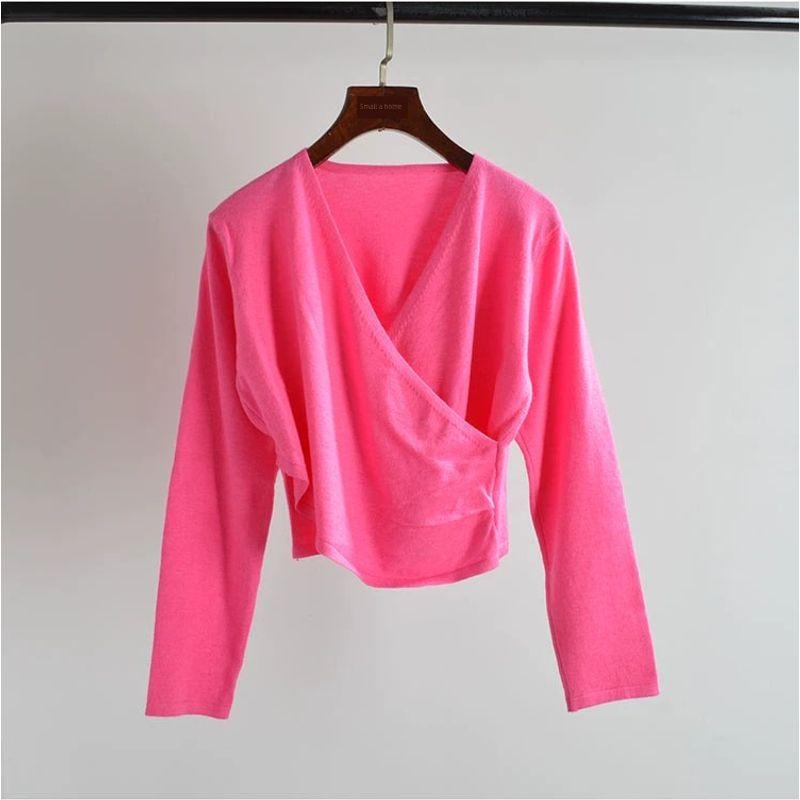 

Cross Easiest for Match Spring Autumn Short Base Top Pullover Red All yards