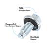 X Autohaux M12 x 1.75 Engine Oil Drain Plug Screw with Steel Seal Ring Replacement for Buick 1/2/4Pcs Oil Drain Plugs 3