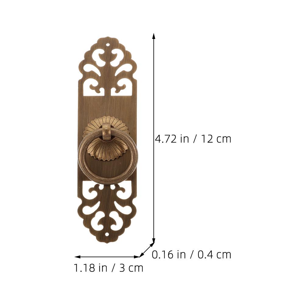 

1pcs Brass Drawer Knob Chinese-style Pure Copper Retro Handle Brass Handle Pulls Ring Cabinet Handle Pull Ring Door Hardware
