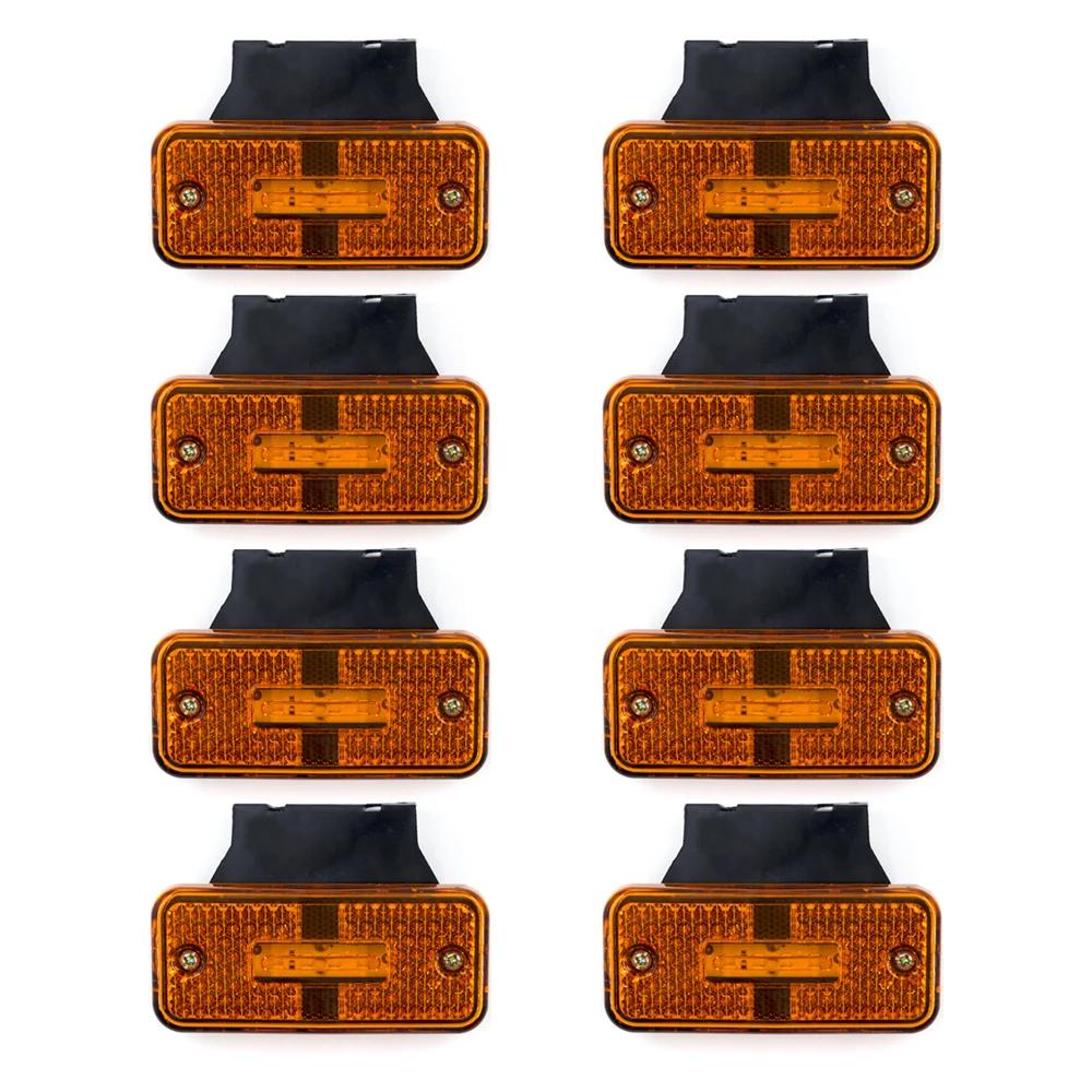 10/8/6/4pcs 12V 24V LED Side Marker Light Car External Lights Squarde Warning Tail Light Signal Lamp Auto Trailer Truck Lorry