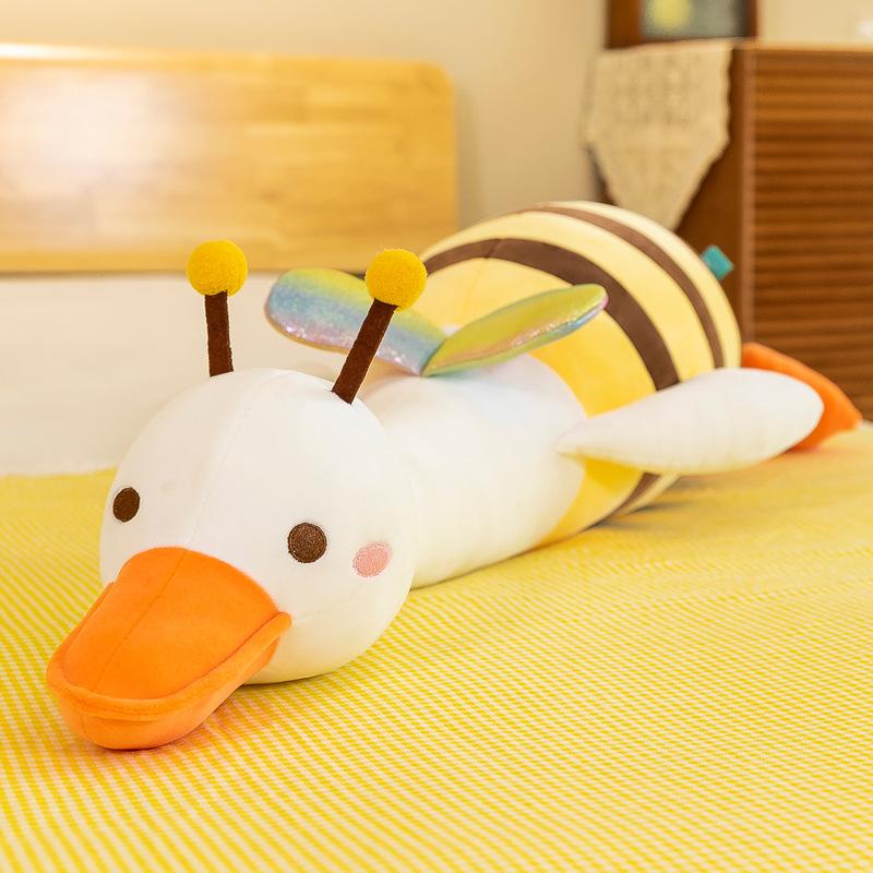 

New big white goose plush toy bee doll hungry crazy doll goose crazy funny duck throw pillow girl 70cm（0.34kg）