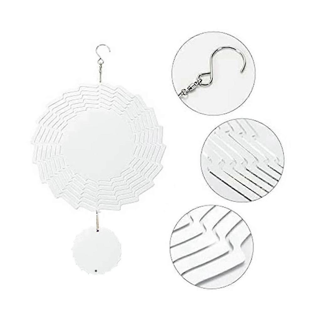6pcs 8inch Sublimation Wind Spinner Blanks 3d Wind Spinners Hanging Wind Spinners Windmill For Outd