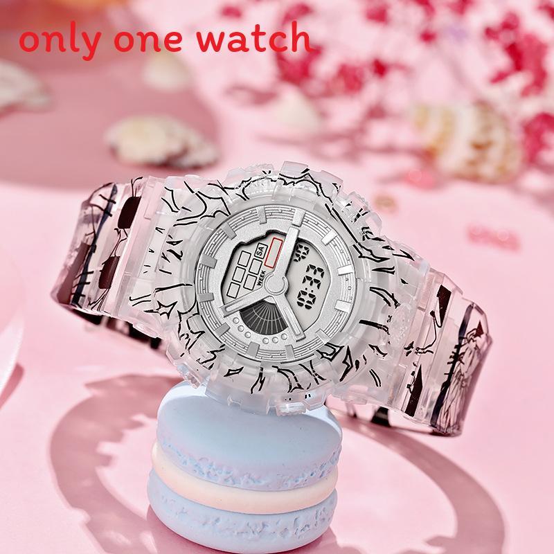 One Piece Childrens Cartoon Digital Wristwatch With Night Light For Kids And Teens