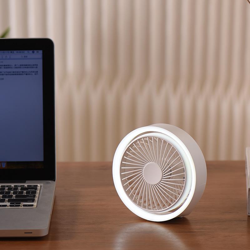 

Новинка Аккумуляторный Перезаряжаемый Мини Настольный Вентилятор Портативный Регулируемый по Углу Подвесной Настенный Потолочный Вентилятор для Кемпинга со Светодиодной Подсветкой белый
