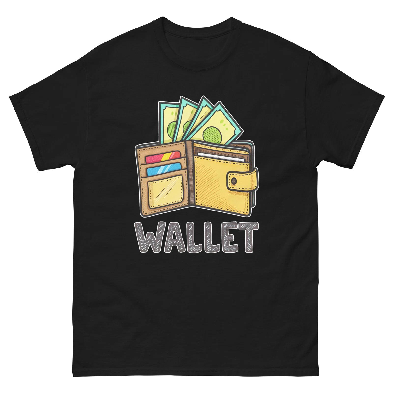 Wallet Popular Illustration Object T-Shirt L