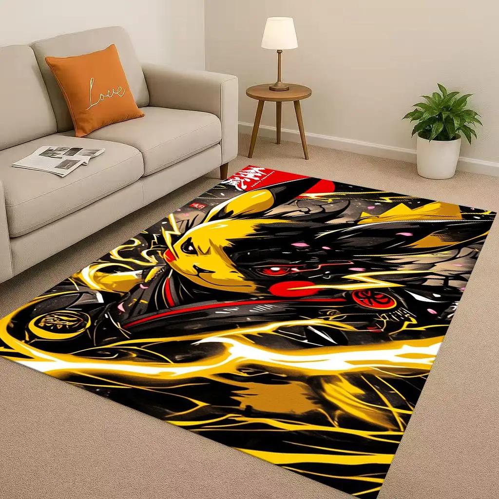 2026 Pokemon Pikachu Cartoon Christmas Living Room Non-Slip Area Rug Carpet For Bedroom Playroom Sofa,Home Decor Doormat