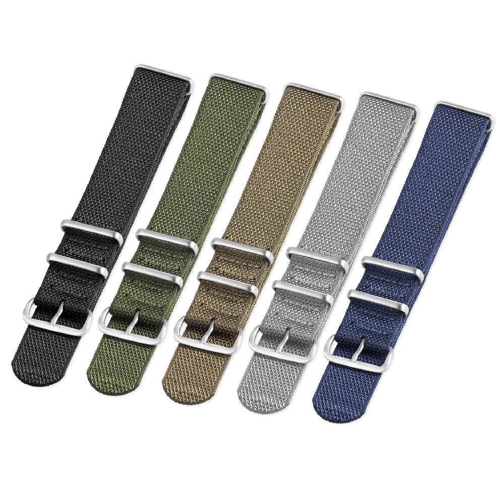 New Ribbed Nylon Watch Strap 20mm 22mm Nylon Watch Strap Watchband Accessories for Military Watch Band Bracelets for Seiko Reloj