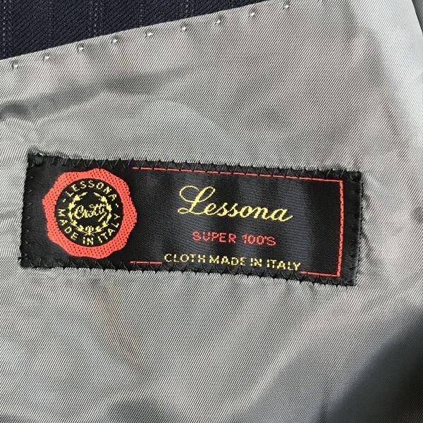 Lini L homme Italian fabric stripe tailored jacket men’s M black autumn winter(USED)