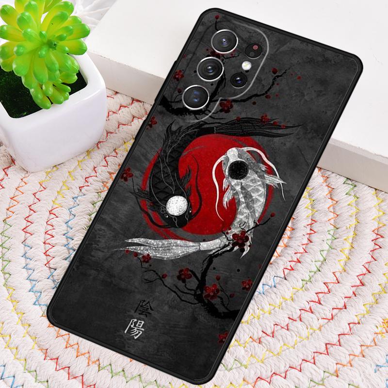 Yin Yang Koi fish art TPU Phone Case For Samsung Galaxy note 10 pro S26 S25 S24 S23 S22 Ultra Plus S21 FE S20 Shockproof Cover