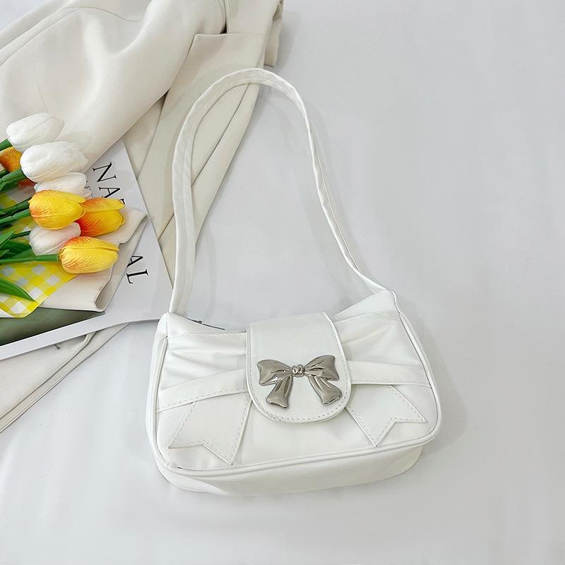 Niche Textured Bag Women's Summer New Bow Underarm Bag Beautiful Shoulder Bag
