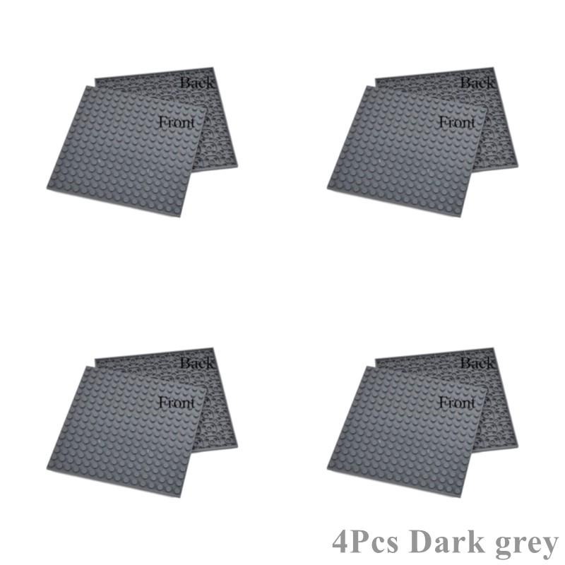 Non-Toxic 4Pcs 16X16 Dots Double-Sided Baseplate Building Blocks Base Plate Moc City Parts Educational Christmas Gift Toy For Children