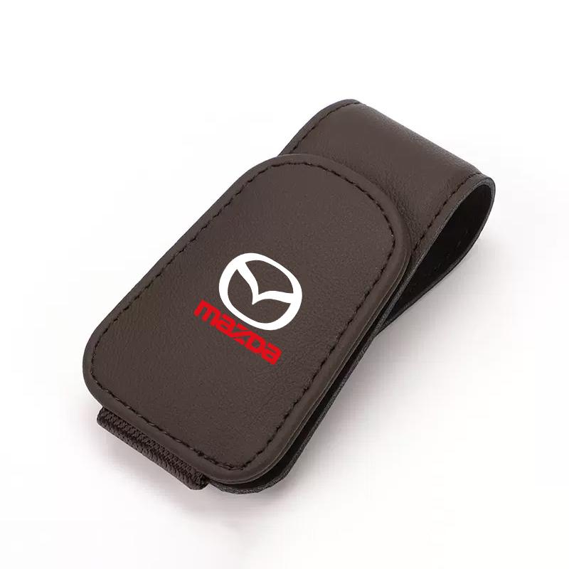 

2025 Hot Car Glasses Case Storage Ticket Card Clip Eyeglass Sunglasses For Mazda Skyactiv 2 3 5 6 8 CX3 CX4 CX5 CX7 CX8 CX9 CX30 коричневый