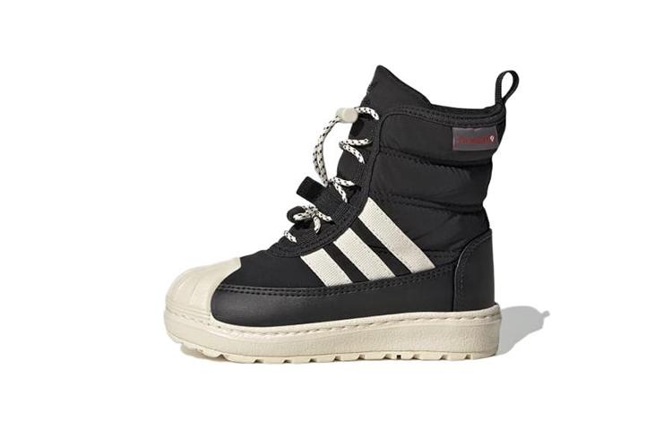 Adidas Originals Superstar Collection 360 2.0 High top Toddler Shoes Black White Infant And Toddler GX9079 25
