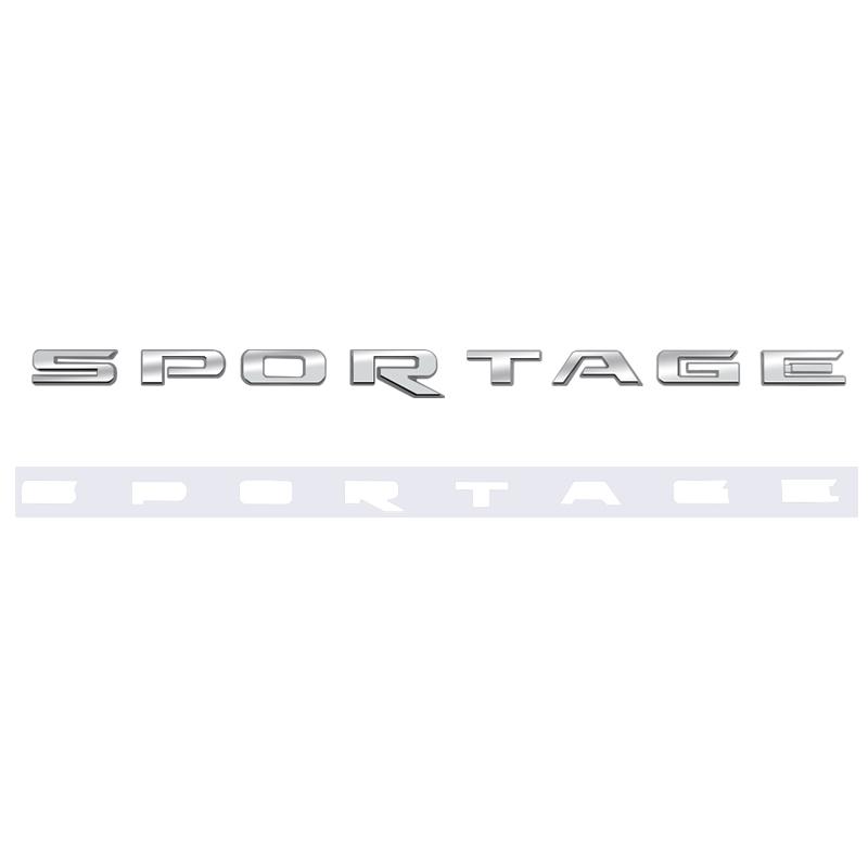 Car Styling ABS Letter Emblem Rear Trunk Body Badge Sticker Decal for KIA Sportage Exterior Accessories