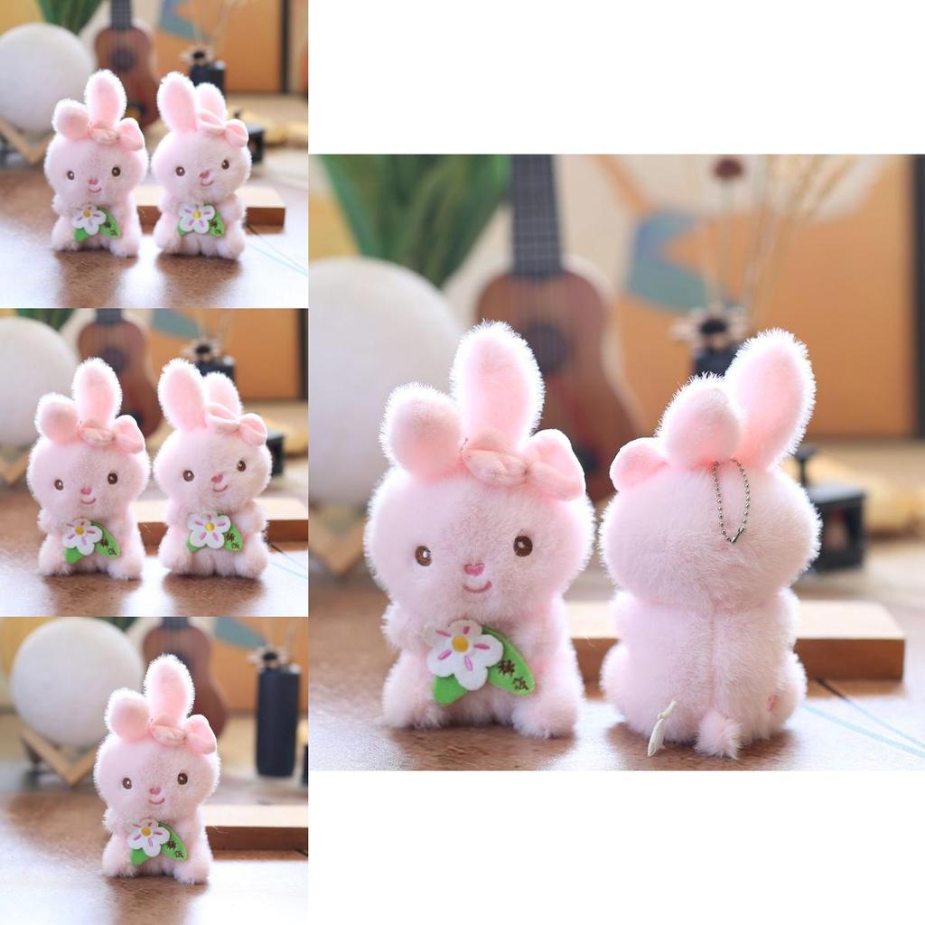 Cute Pink Rabbit Plush Doll For Bags And Gift Accessories