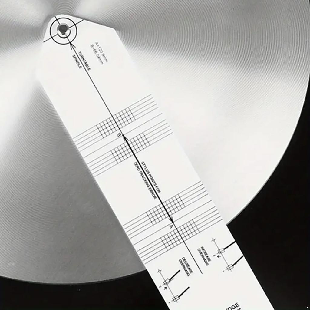 Stylus Force Gauge and Alignment Protractor Set - Turntable Cartridge Calibration Tool for Vinyl Record Player