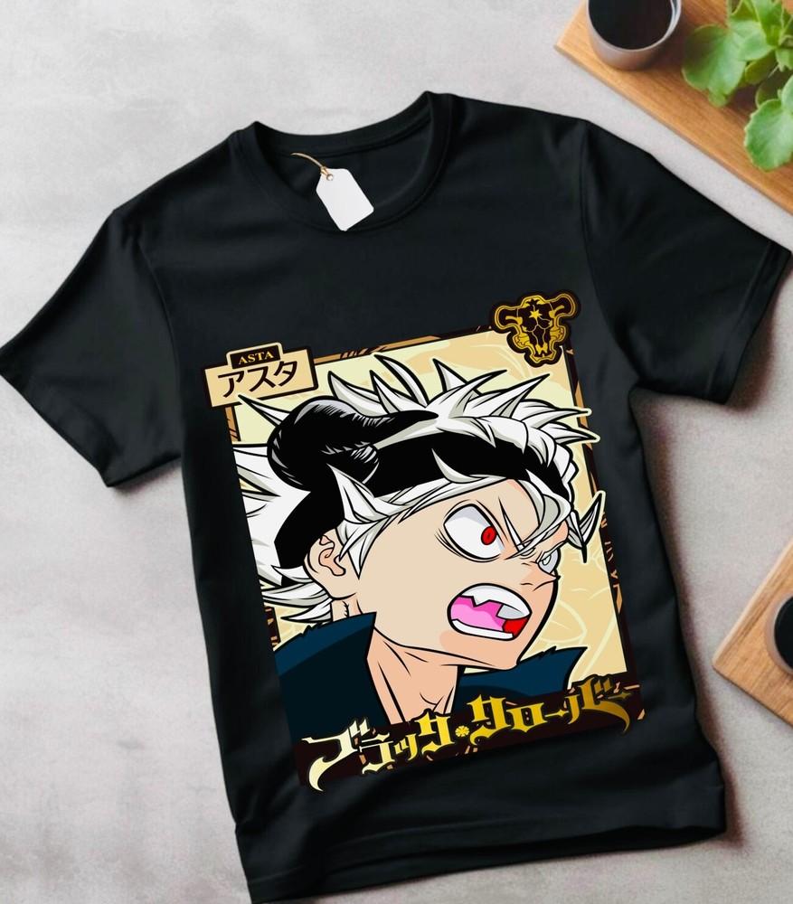 

Black Clover Asta Yuno Anime Manga Tshirt Anime Manga Black Shirt All Size M