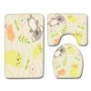 Textured Toilet Three-Piece Floor Mat Bathroom Three-Piece Carpet Doormat