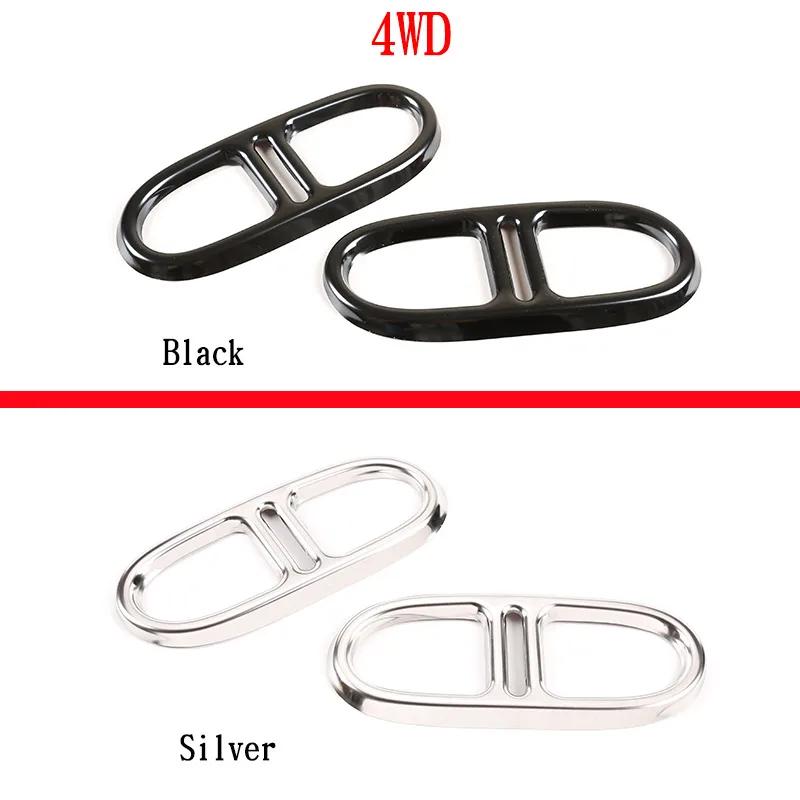 For Mercedes-Benz GLA H247 4WD 20-21 Stainless Steel Rear Bumper Dual Exhaust Pipe Trim Exhause Cover Car Accessories