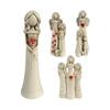 Handmade Family Angel Figurines Cartoon Garden Parent-child Statue Angels Resin Statue  Home Decor