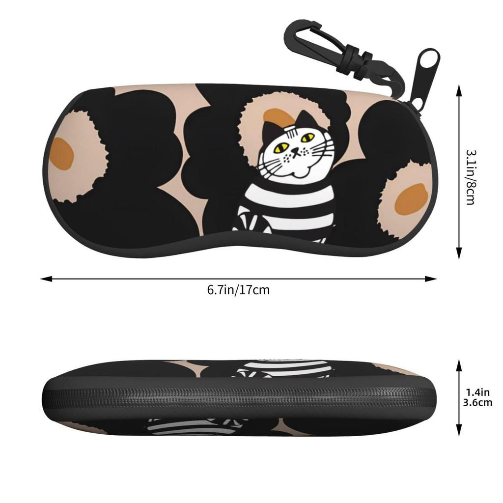 Asamike Cute Eyeglass Lisa Larson Eyeglass Eyeglass Stylish and Cute Eyeglass Bag with Soft Eyeglass Cosmetic Bag with EGX342 Case, Design, Pouch,