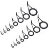 16Pcs Single Leg Ceramic Rings Fishing Casting Poles Guides Set Fishing Rod Guide Tip Circle Rings Eye Easy to Use