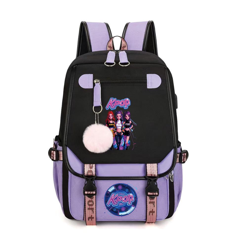 Witch Hunter Animation Cartoon Printed School Bag Large Capacity Junior High School Student Backpack