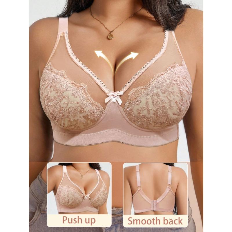 Women S Sexy Lace Embroidered Push Up Bra For Large Bust