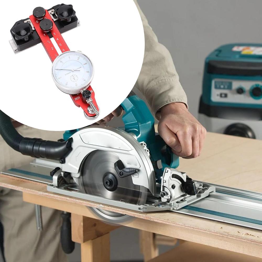 Aluminum Alloy Table Saw Gauge Adjustable Thin Rip Jig Guide Durable Digital Dial Indicator