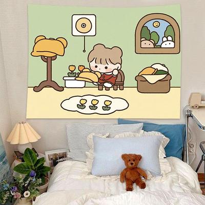 Cartoon Tapestry Cute Animation Tapestry For Boys Childrens Bedroom School College Dorm Decor Living Room Backdrop Wall Hanging