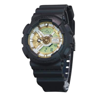 Ceas de bărbați G-Shock Analog Digital Curea din rășină Cadran auriu Quartz GA-110CD-1A9 200M