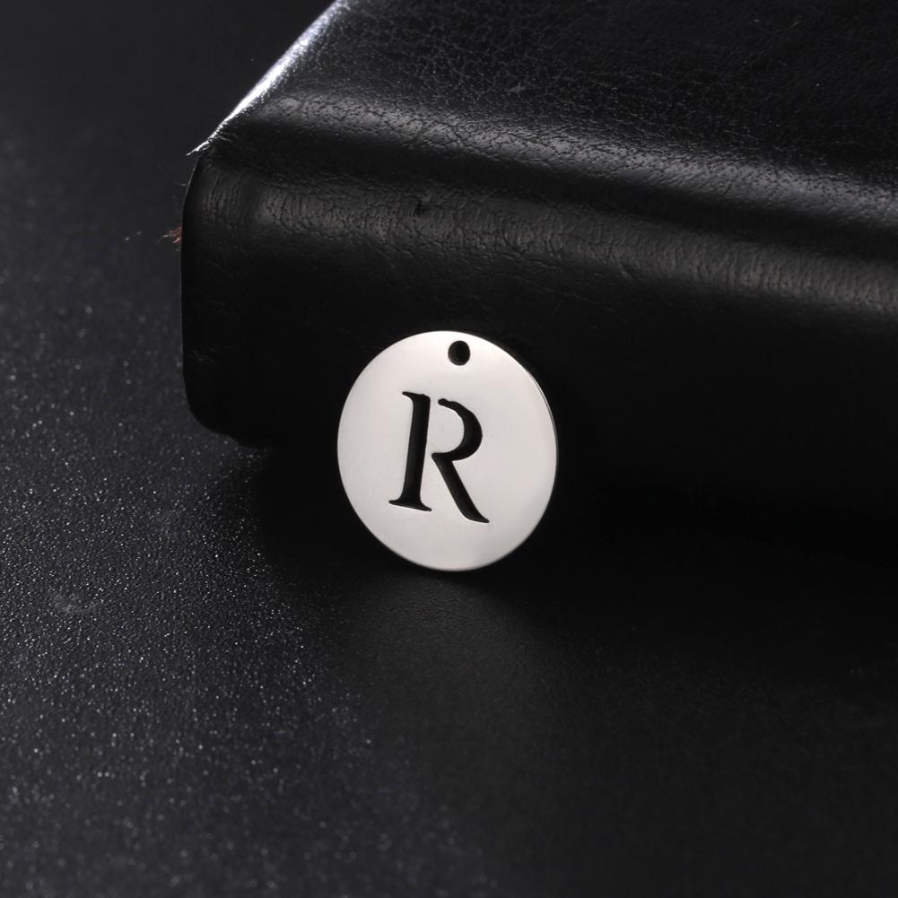 Teamer 10pcs A-Z 26 Letters Stainless Steel Charms for Jewelry Making Initial Alphabet Charms Pendant for Bracelet Necklace DIY