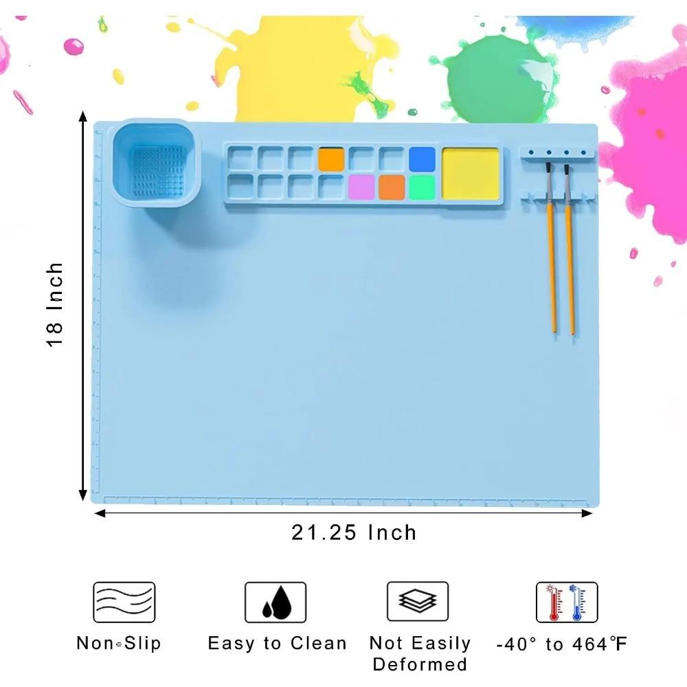 1шт моющийся силиконовый коврик для рисования граффити для детей DIY силиконовая палитра — фото 18