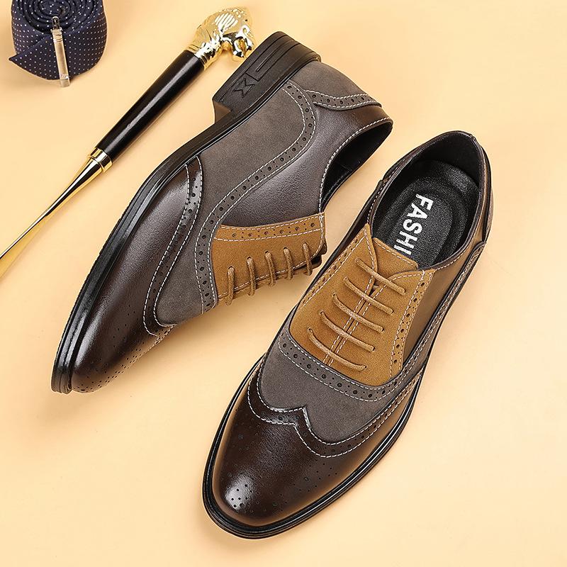 Luxury Men Dress Shoes Retro Brogue Shoes For Men Comfortable Business Casual Footwear High Quality Men Party Wedding Shoes