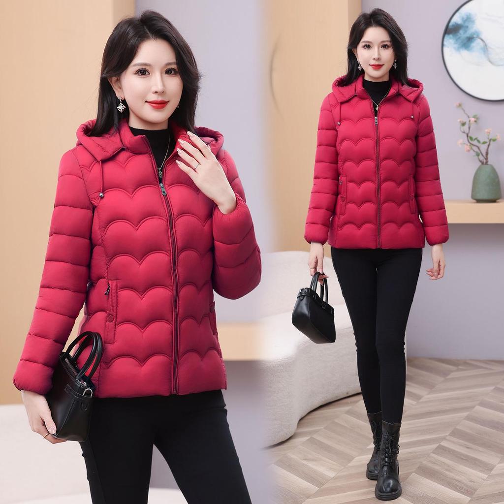 Damska Krótka Kurtka Puchowa - Lekka, Pogrubiona, Ciepła, Bawełniana Kurtka w Stylu Koreańskim