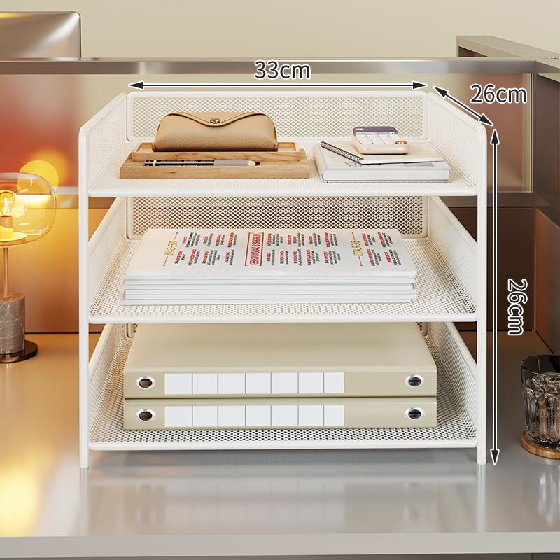 Multi-Functional Metal Document Rack - Large Capacity Office Storage Organizer