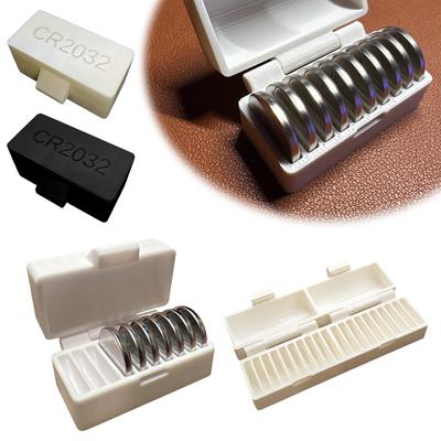 Caja de Almacenamiento de Baterías Cr2032/Cr2025 de 10/20 Orificios Portátil Evita la Pérdida de Baterías Soporte Protector de Baterías Almacenamiento para Pequeños Electrónicos