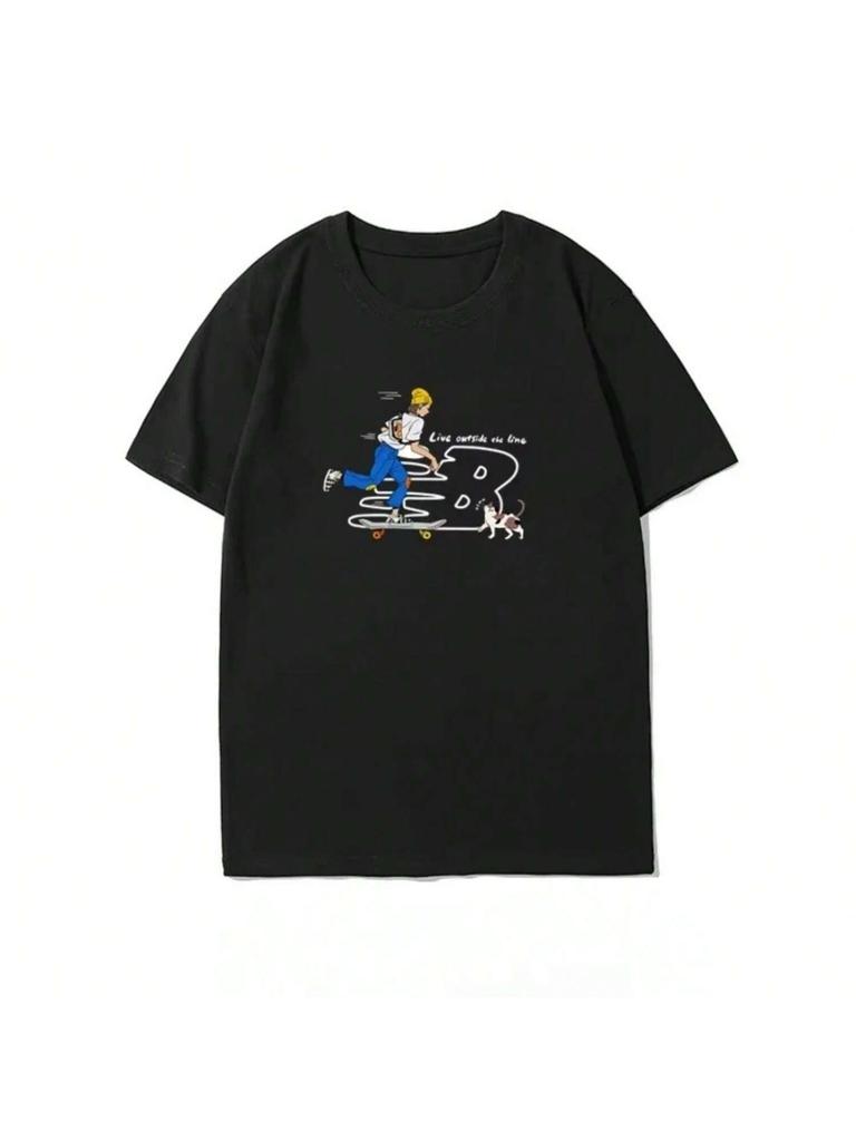 2025 Summer Fashion New Brand And Wo Short Sleeve T-Shirt High-End Fashion Brand Printed T-Shirt