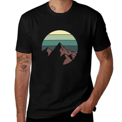 Mountains TShirt Large Size Casual Short Sleeve Top