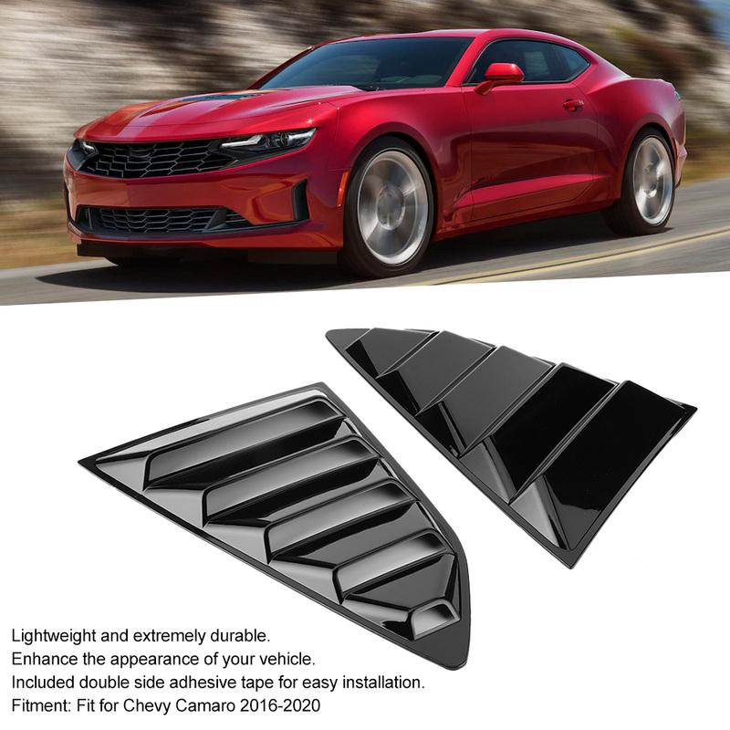 Car Decoration Sticker Glossy Black Car Window Louvers Side Air Vent Cover Fit for   2016‑  Window Side Vent