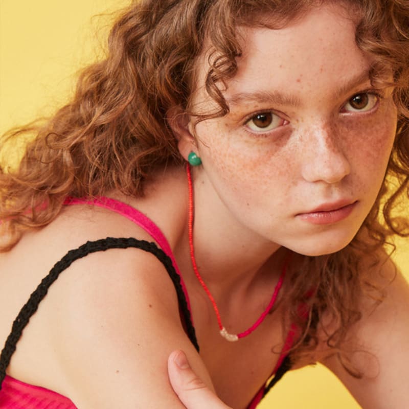 VINTAGE HOLLYWOOD Summertime Beads Necklace_VH2236NE014M