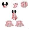 Halloween Hair Bow Clip Cosplay Headwear with Wrist Cuffs Decor Novelty Costume Prop Photo for