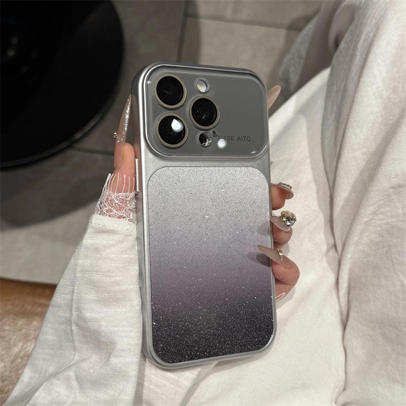 

iPhone 17 Pro Case with Large Window, Compatible with Apple 16 Pro, Glitter Design, Includes 15 Pro Lens Film, Fits 14 Pro Model 12 Pro