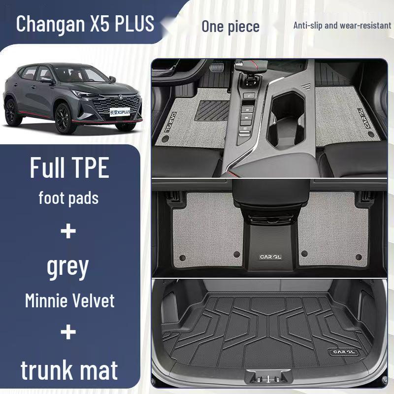 Odorless Floor Mats for 2024-2026 Changan X5 PLUS Bumper TPE Driver's Seat