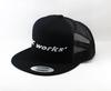 MC Works Cap Half Mesh Flat Visor Black (1076)